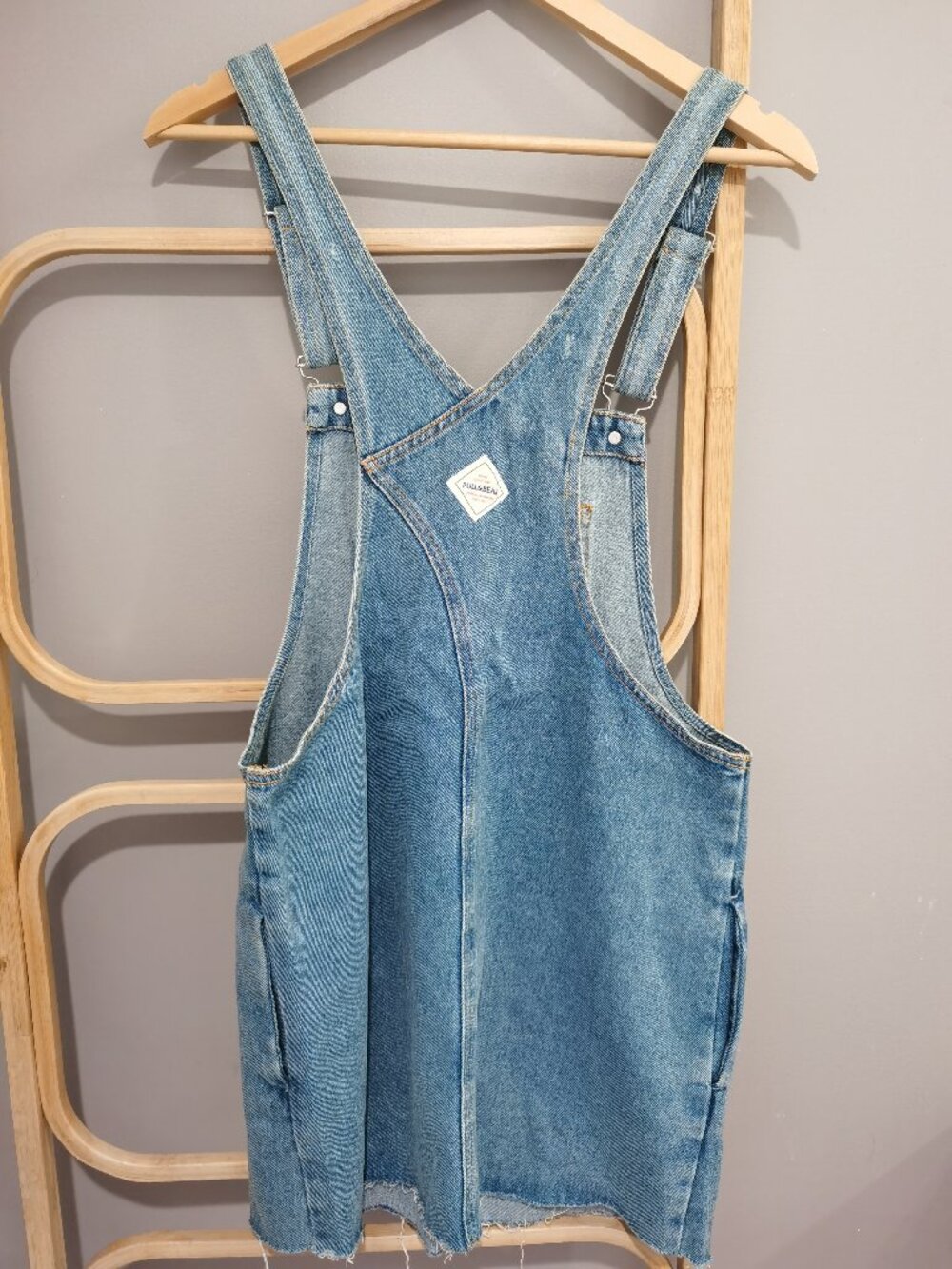 Pull & Bear Denim Overall Dress / Jumper Skirt | Size L